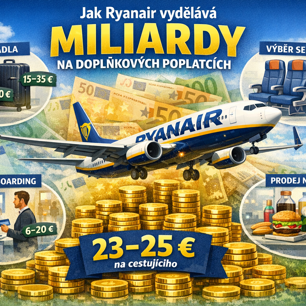 Ryanair a miliony z poplatků