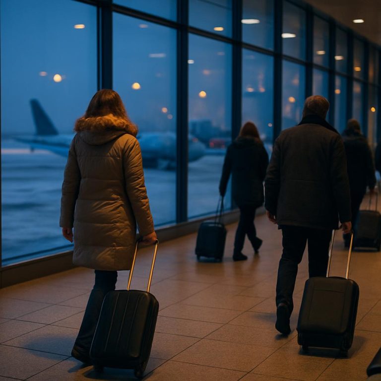 Zimní letový řád 2026/27 – cestující na letišti před odletem